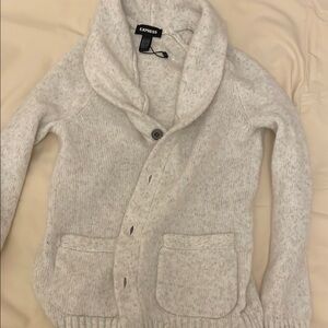 Express women’s size small Gray Shawl Collar Cardigan good condition